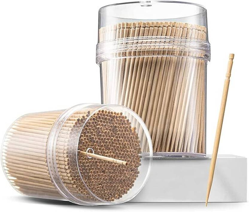 ARSCART Wooden Toothpicks | 2 Packs of 250 Toothpick Sticks (500 Sticks) |