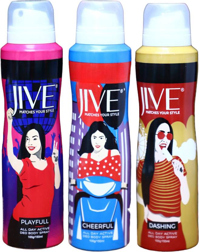 JIVE Combo Set 150ml Each Deodorant Spray For Women Price in India
