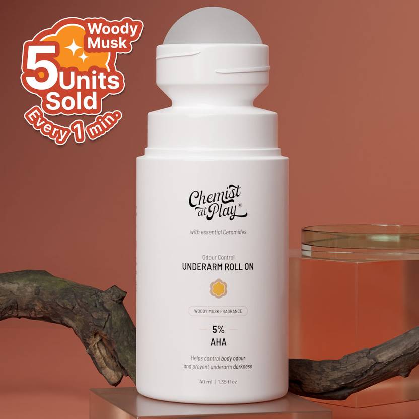 Chemist at Play 5 AHA Underarm Roll On Lactic Acid for Dark Skin