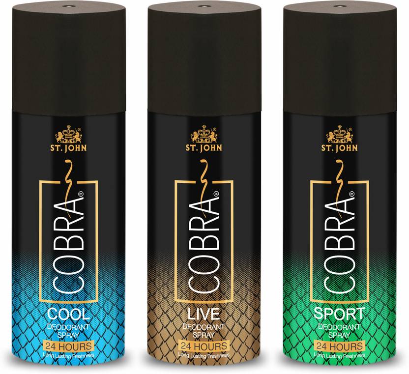 STJOHN Cobra Deo Live & Cool & Sports Deodorant Spray For Men