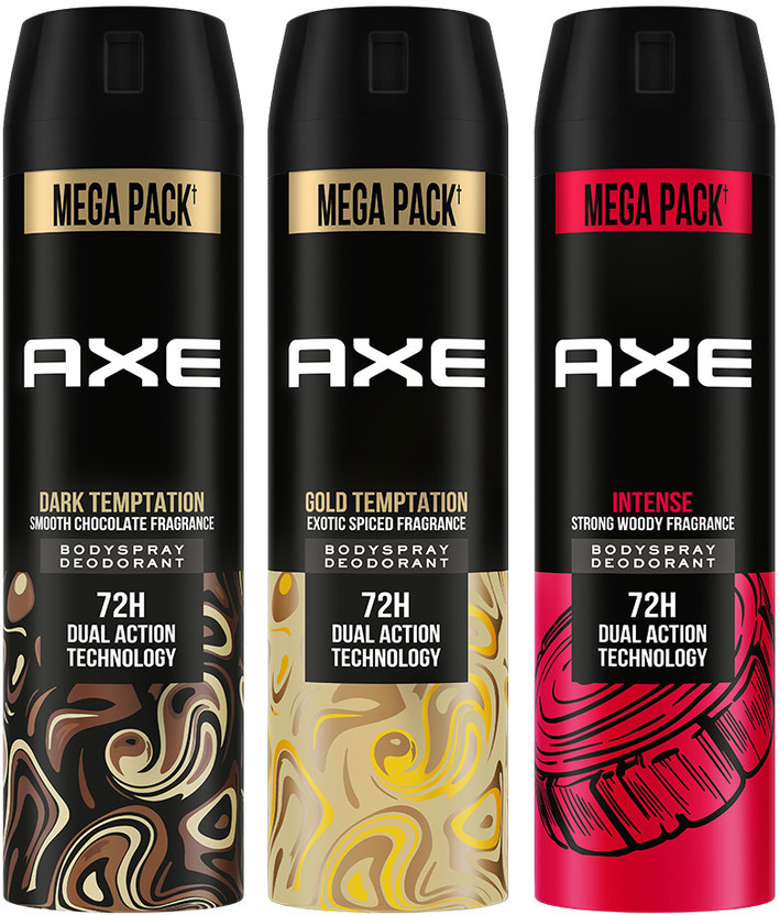 Click to enlarge AXE Gold Temptation, Dark Temptation and Intense Deodorant Spray - For Men - Price in India, Buy AXE Gold Temptation, Dark Temptation and Intense Deodorant Spray - For Men Online In India, Reviews & Ratings