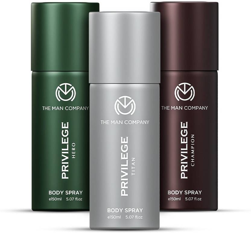 THE MAN COMPANY Hero, Champion & Titan LongLasting Deos Privilege Deodorant Spray For Men
