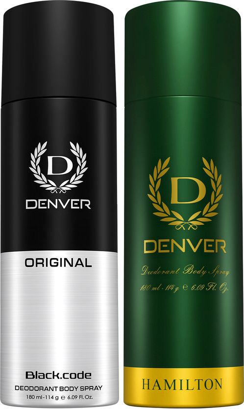 DENVER Original Black Code Deodorant Body Spray - For Men (180 ...more - Image 8
