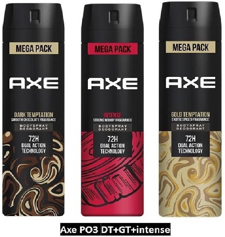 AXE Gold Temptation, Dark Temptation and Intense Deodorant Spray For