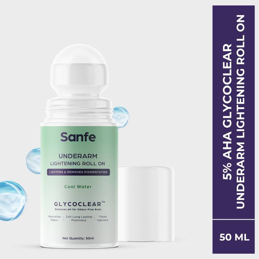 Sanfe Underarm Lightening Roll On Lightens & Removes Pigmentation