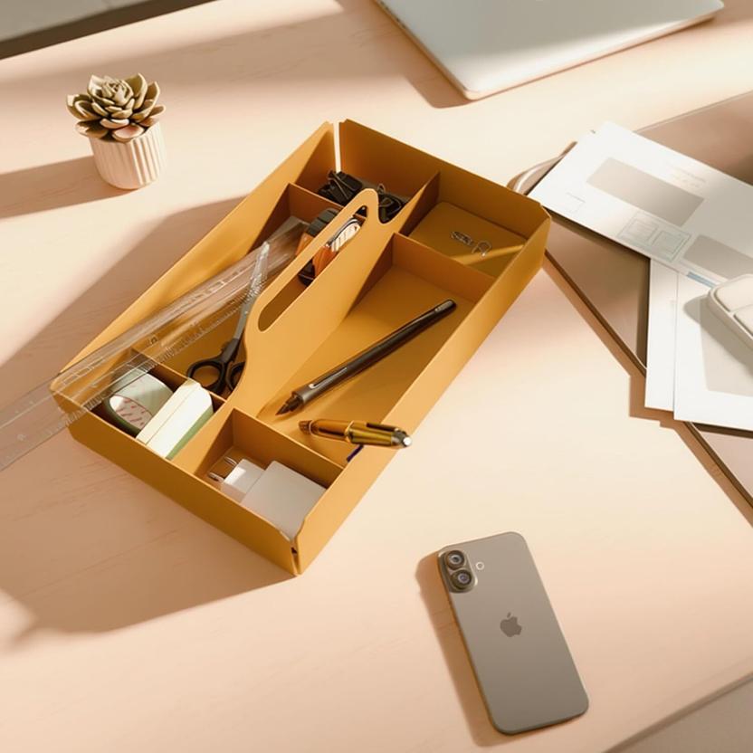 Aline7 6 Compartments Metal Multi-Purpose Desk Kit