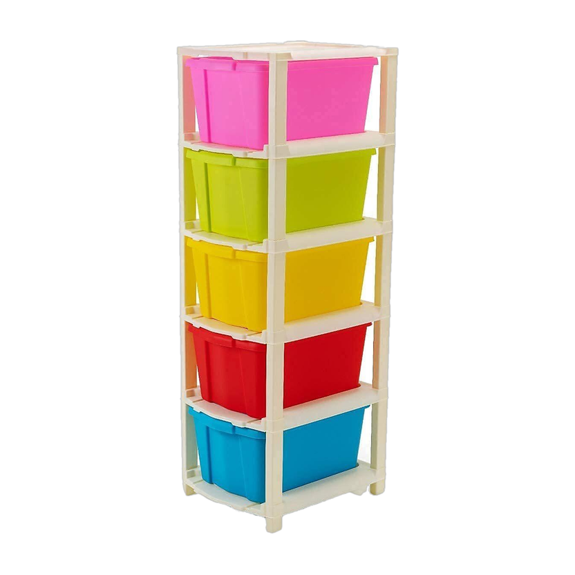 Pinkwhale 6 Compartment Plastic Cabinet (Multicolor) - Image 9