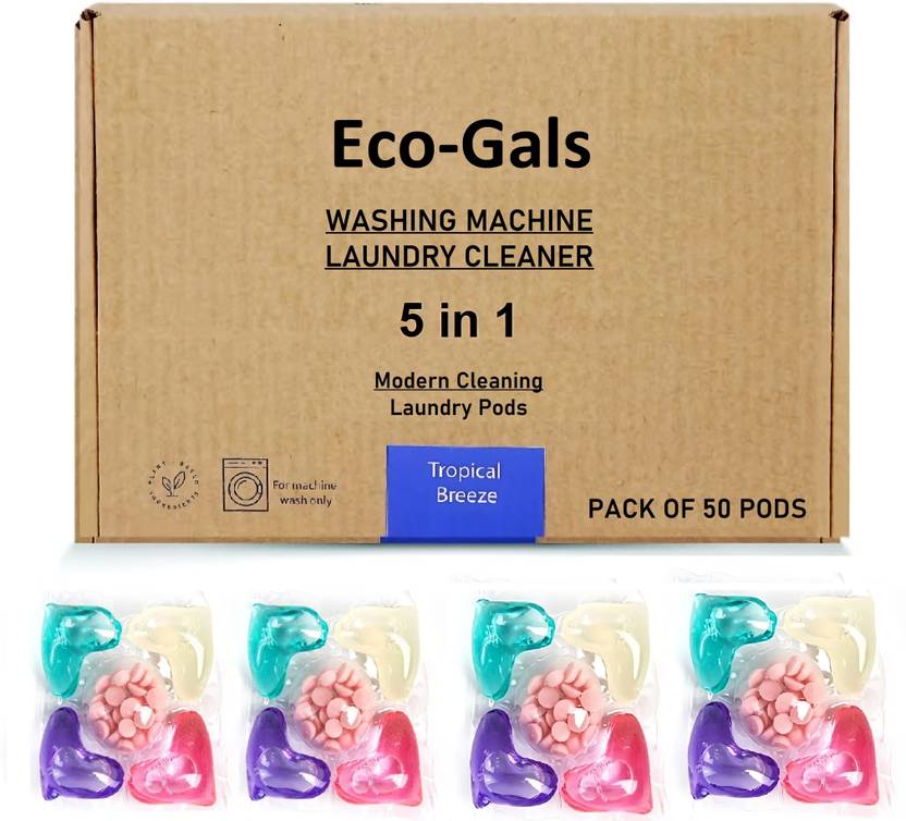 EcoGals Laundry Liquid Detergent Pods With 5 in 1 Benefits for Laundry