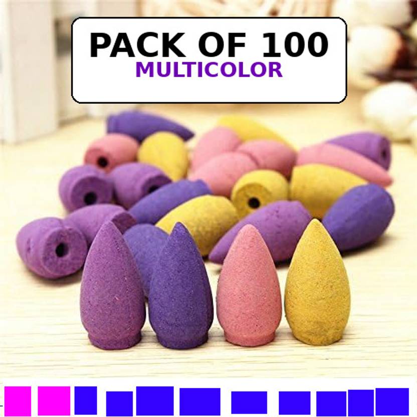 BZILO ONLY 100 Backflow Incense Cones Backflow Smoke Cone for backflow Burner AA163 Blossom Dhoop