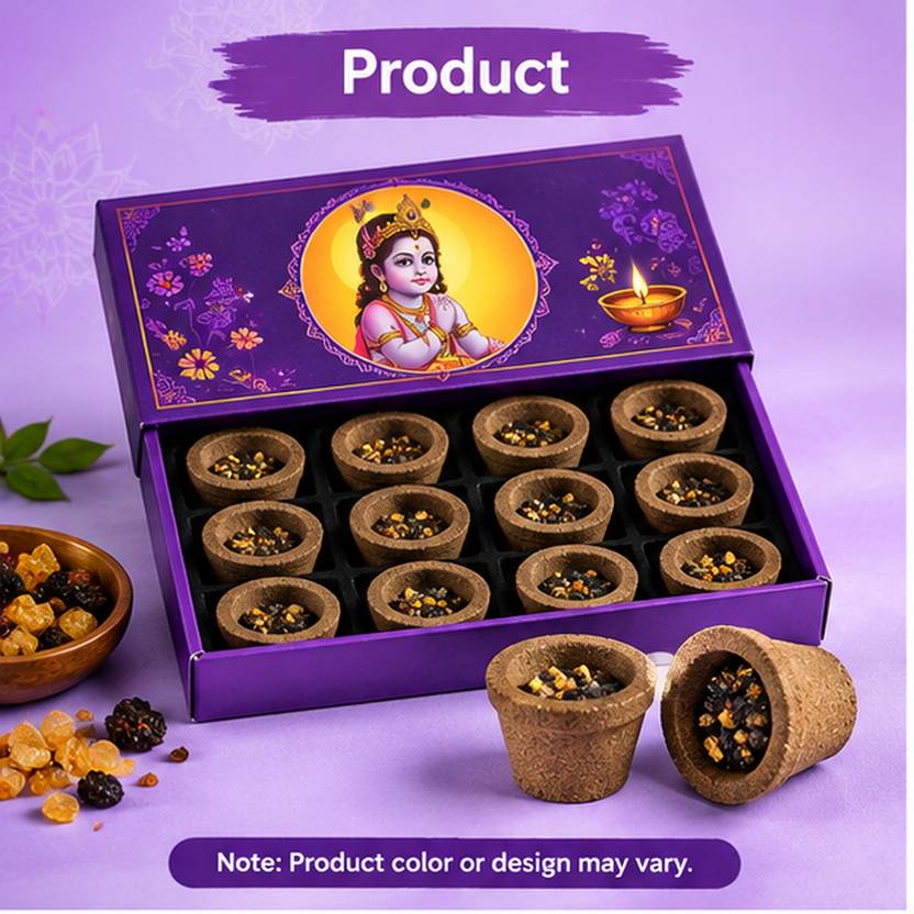Ayana Sambrani Dhoop Cups Sandalwood Traditional Puja Incense Home Temple Prayer God Guggul Dhoop