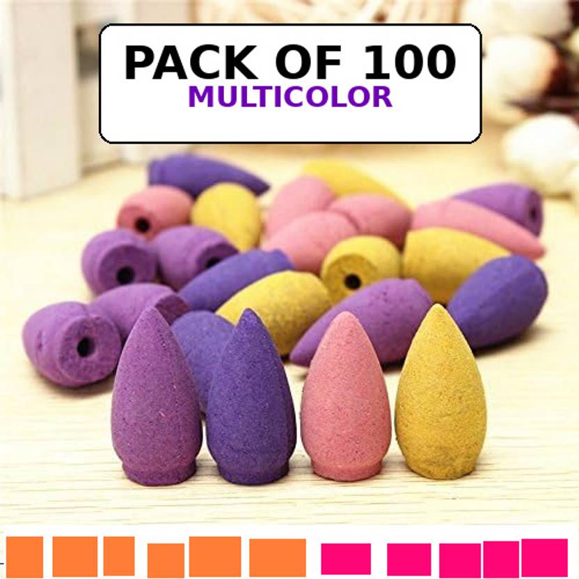 BZILO ONLY 100 Backflow Incense Cones Backflow Smoke Cone for backflow Burner AA185 Blossom Dhoop