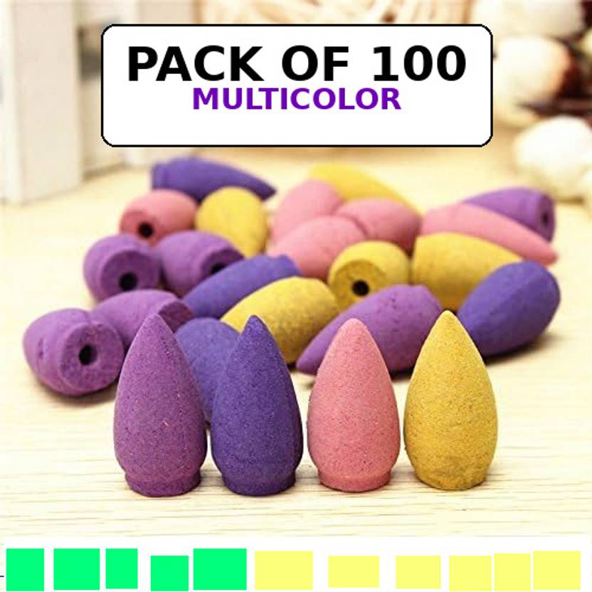 BZILO ONLY 100 Backflow Incense Cones Backflow Smoke Cone for backflow Burner AA177 Blossom Dhoop