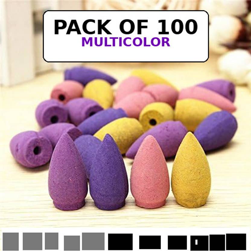 BZILO ONLY 100 Backflow Incense Cones Backflow Smoke Cone for backflow Burner AA193 Blossom Dhoop