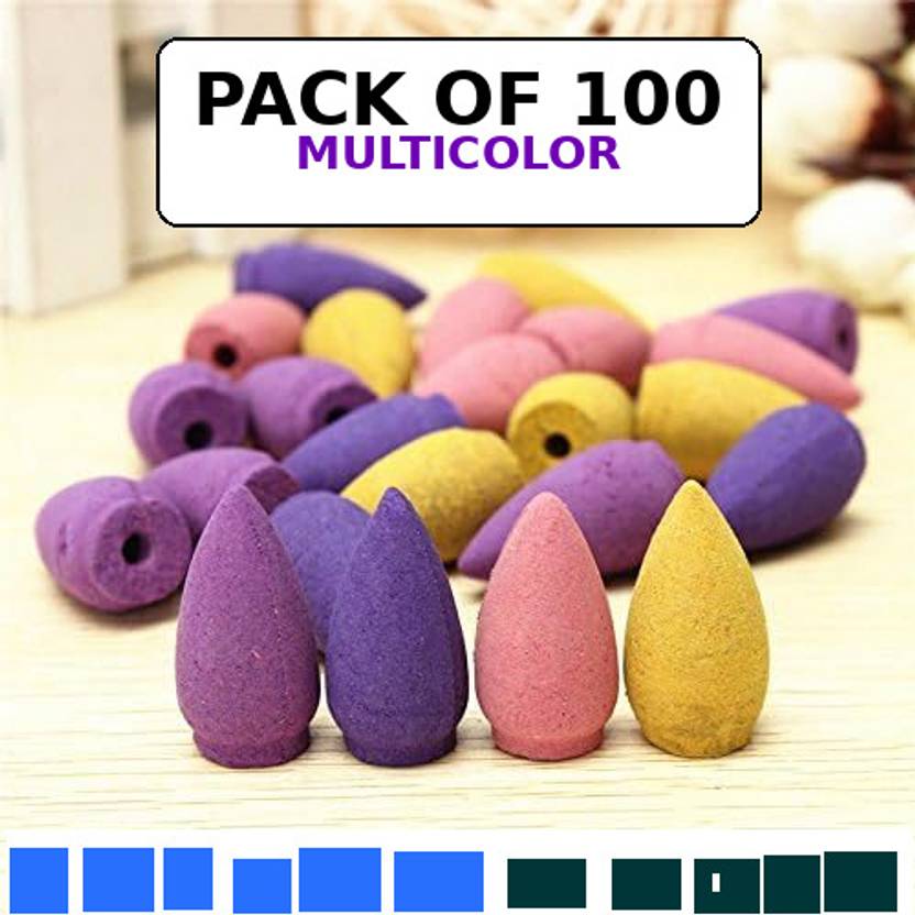 BZILO ONLY 100 Backflow Incense Cones Backflow Smoke Cone for backflow Burner AA149 Blossom Dhoop