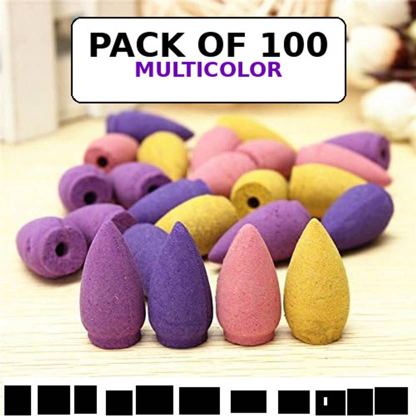 BZILO ONLY 100 Backflow Incense Cones Backflow Smoke Cone for backflow Burner AA192 Blossom Dhoop