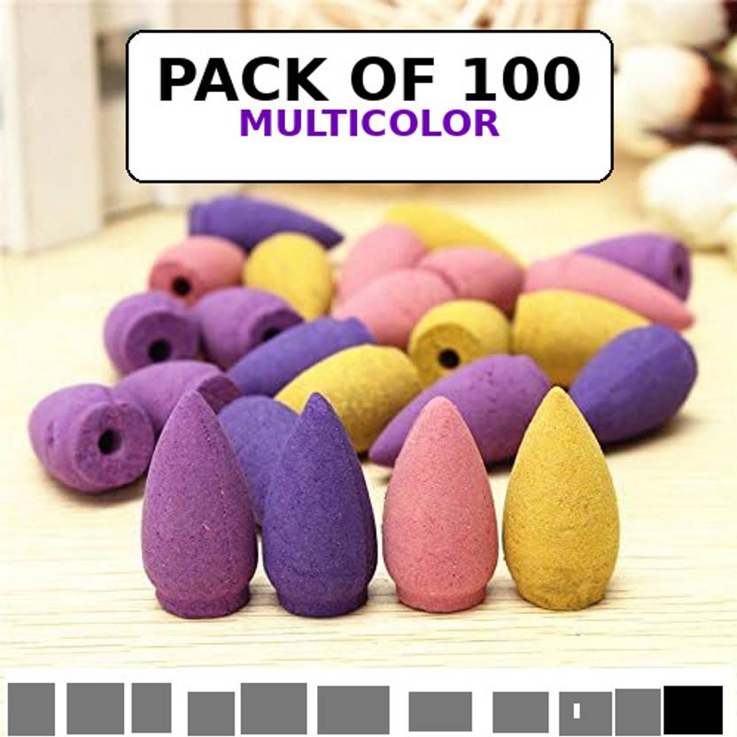 BZILO ONLY 100 Backflow Incense Cones Backflow Smoke Cone for backflow Burner AA194 Blossom Dhoop