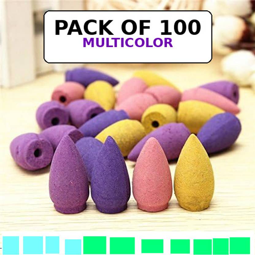 BZILO ONLY 100 Backflow Incense Cones Backflow Smoke Cone for backflow Burner AA170 Blossom Dhoop
