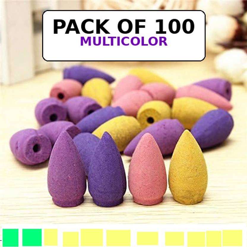 BZILO ONLY 100 Backflow Incense Cones Backflow Smoke Cone for backflow Burner AA104 Blossom Dhoop