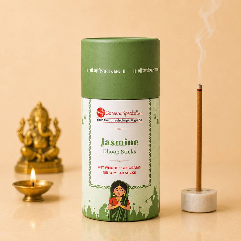 GaneshaSpeaks Bambooless Jasmine Dhoop Sticks - 40 Sticks(Pack of 1) - Jasmine Dhoop