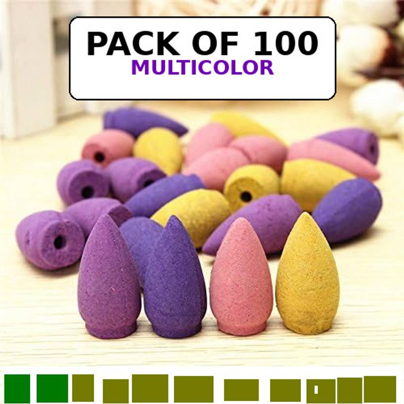 BZILO ONLY 100 Backflow Incense Cones Backflow Smoke Cone for backflow Burner AA136 Blossom Dhoop