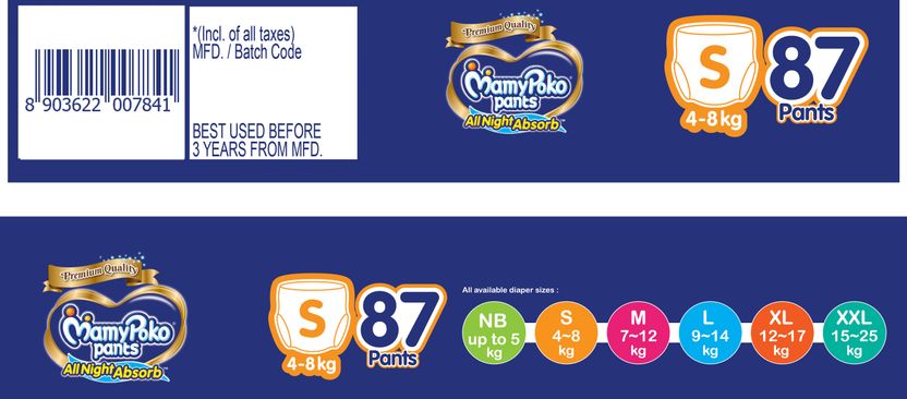 MamyPoko All Night Absorb Pant Diapers - S, 8 kg - Image 7