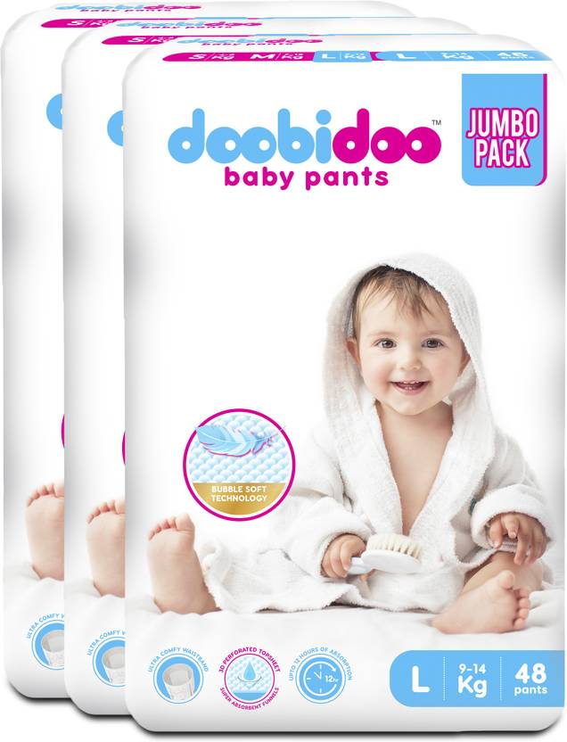 Doobidoo Baby Pants Large Size Diapers (144 Count) All Round