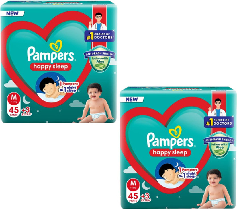 Pampers Happy Sleep Pant Style Baby Diapers Size Medium Pant