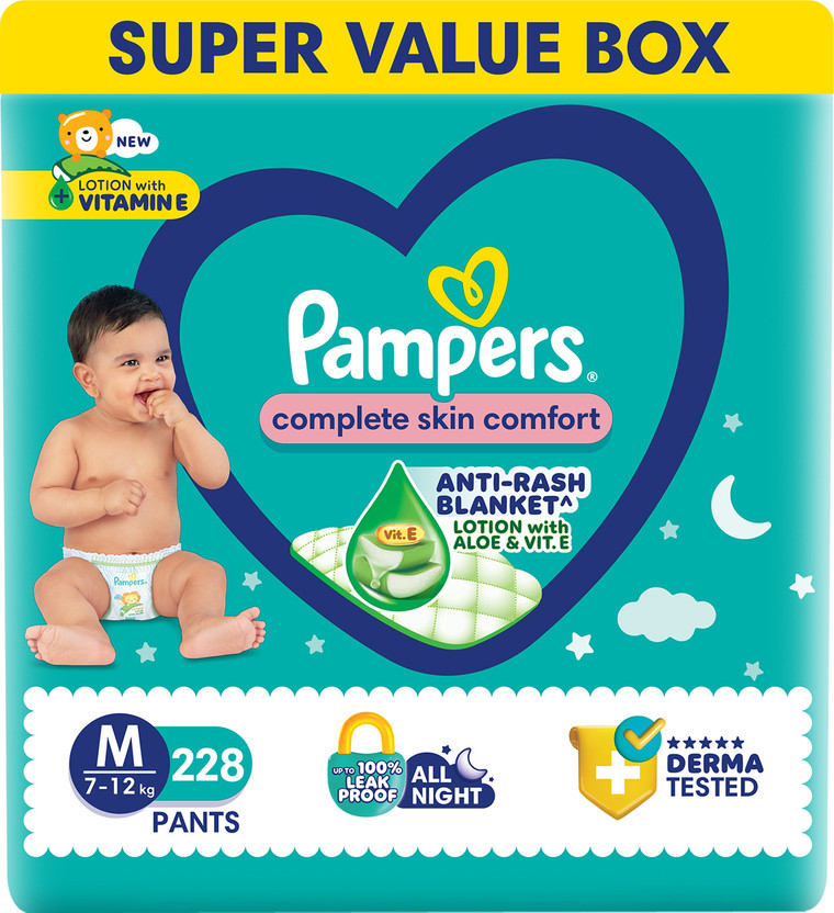 Pampers Complete Skin Comfort Pants, Anti-rash blanket, Lotion