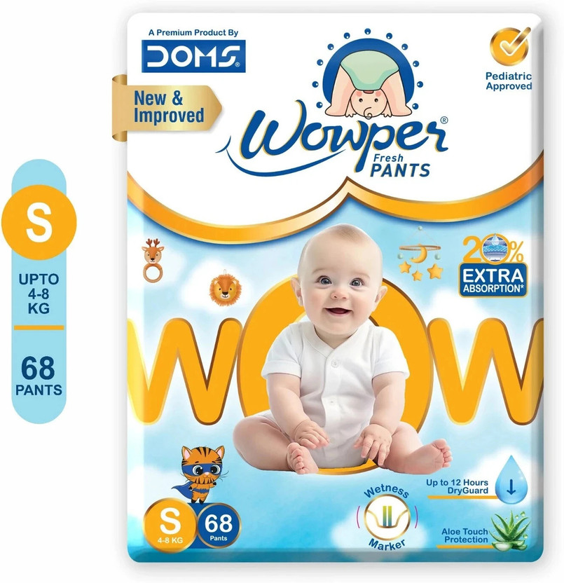 Wowper Super Soft with Aloe Touch Protection Pant Diapers - S