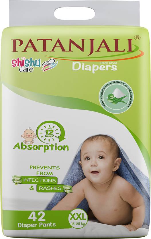 PATANJALI Shishucare Baby Diapers XXL42 XXL Buy 42 PATANJALI Pant