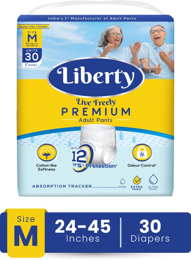Liberty Adult Diaper Pants , Medium (3 * 10 pcs) Adult Diapers M
