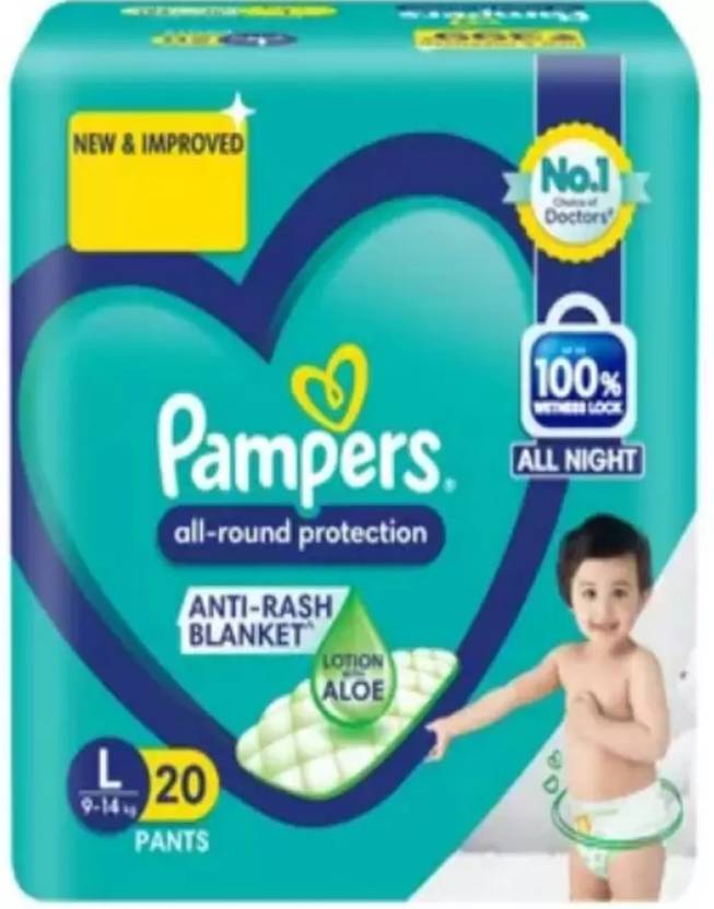 Pampers Paints Large size baby diapers L-20 all round protection Pant Diapers - L