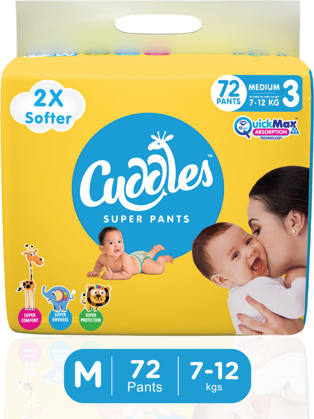 Cuddles - Super Pants 2X Softer Super Dry Pant Diapers - M
