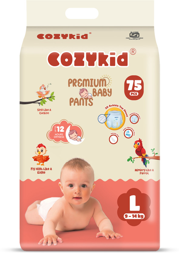 Click to enlarge COZYKID Easy Dry Pull-Up Diaper Pants with Rash Protection &12 hr...more