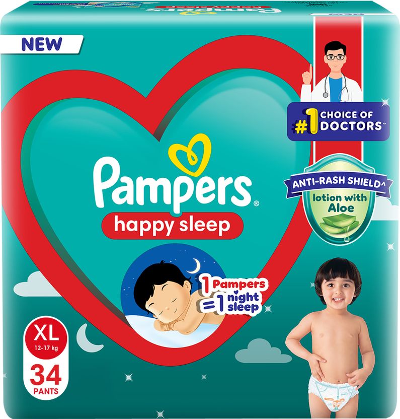 Pampers Happy Sleep XL Diapers 34 Pieces - Image 2