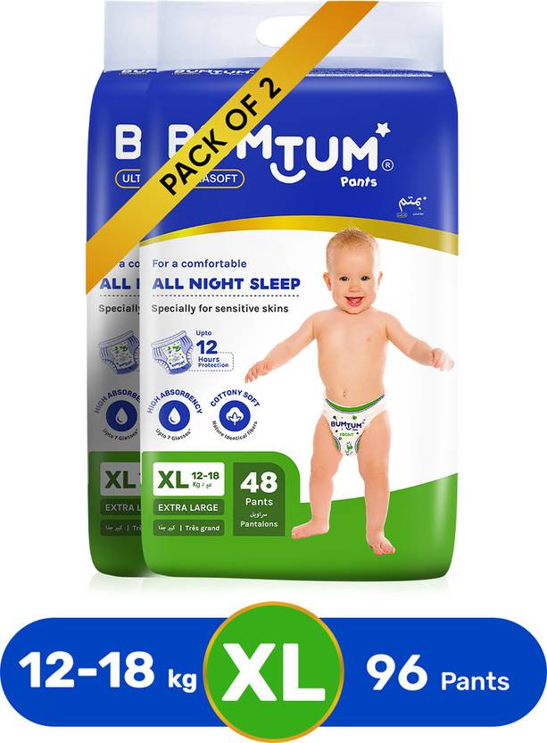 BUMTUM ultra soft pant diaper XL Buy 96 BUMTUM Cotton Pant Diapers