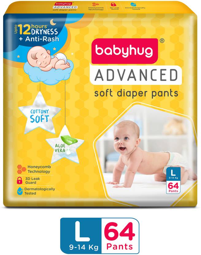 babyhug Advanced Pant Style Diaper Large (64 pieces) L Buy 64