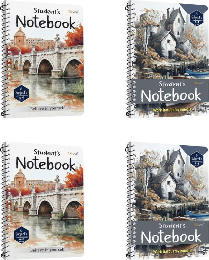 cike Pink 1500 Page A4 Notebook 5 Pack Pack of 5 - Image 6