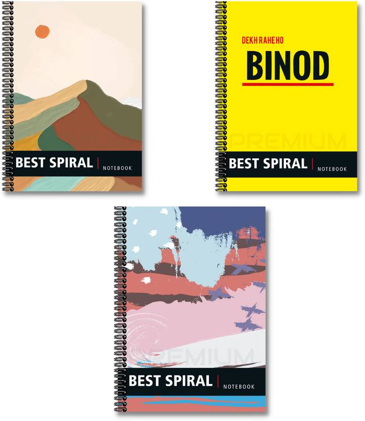 Best Spiral Notebooks 200 Pages UnRuled Notebook A4 Size Paper A4