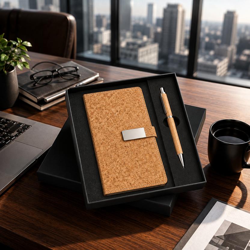 FINARO Premium Executive Notebook with Metal Pen Gift