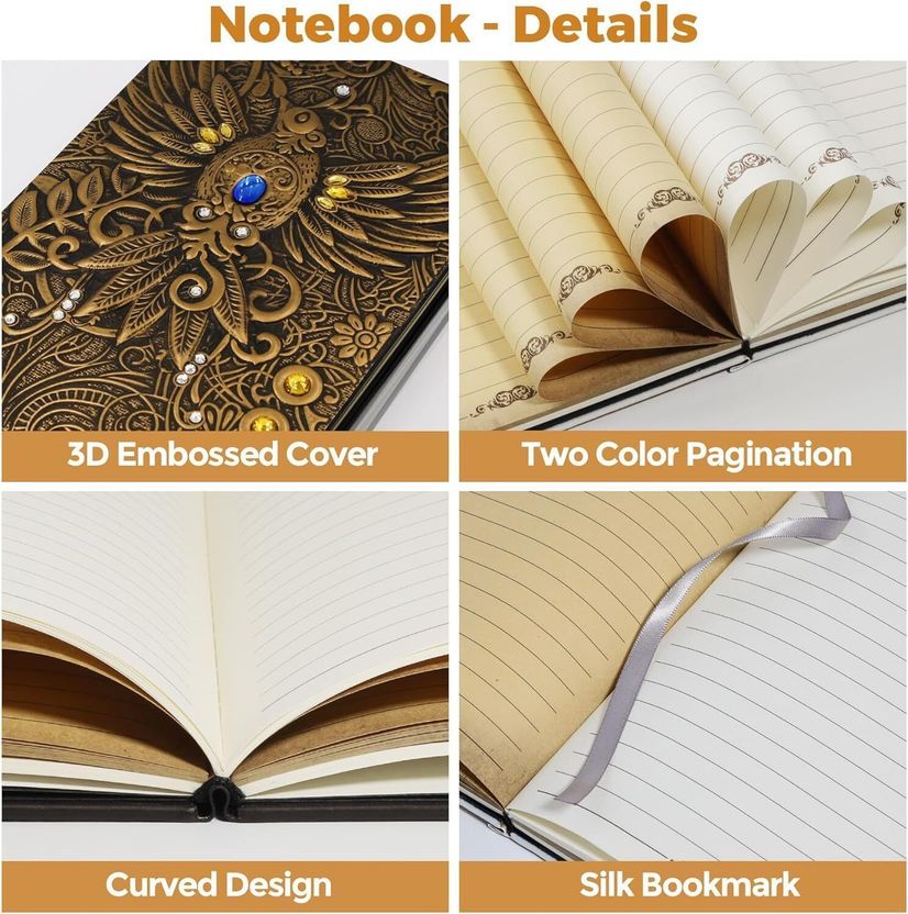 TATSAM Vintage Leather Diaries A5 Notebooks - Image 5