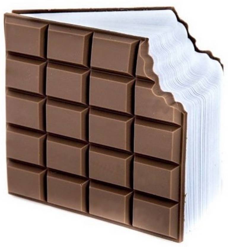Revaj Chocolate Shaped Personal Desk Notepad Memo Book Small Diary B6 Note Pad Non Ruled 100 Pages
