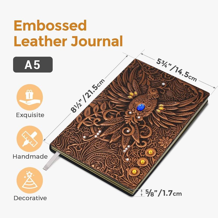 TATSAM Vintage Leather Diaries A5 Notebooks - Image 4