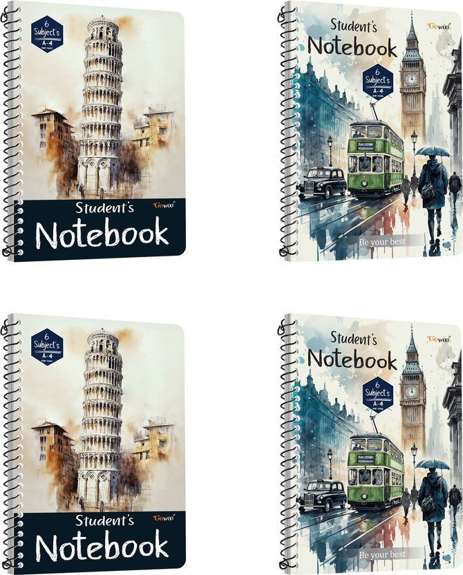 cike Pink 1500 Page A4 Notebook 5 Pack Pack of 5 - Image 5