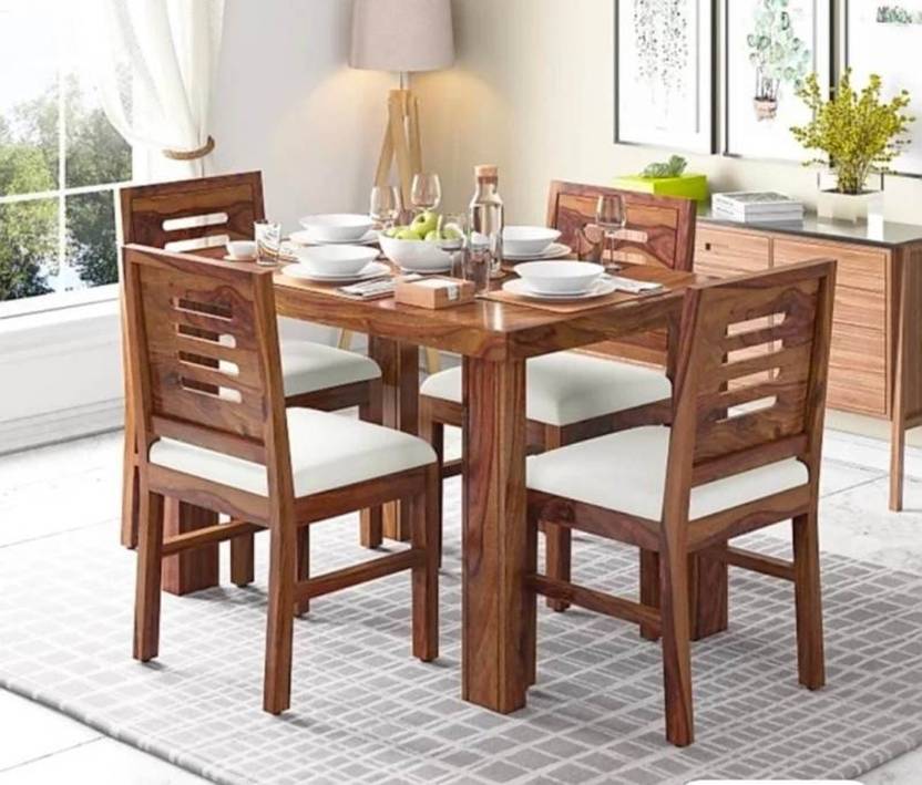 SHREE GANESH ART Solid Wood 4 Seater Dining Table Price in India Buy