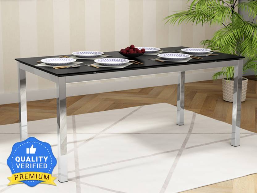 Godrej Interio Mod Knight Glass 6 Seater Dining Table Price in India