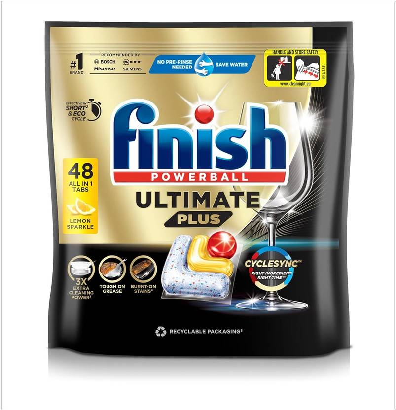 Finish Dishwasher Ultimate Plus 48 Lemon Dishwashing Detergent