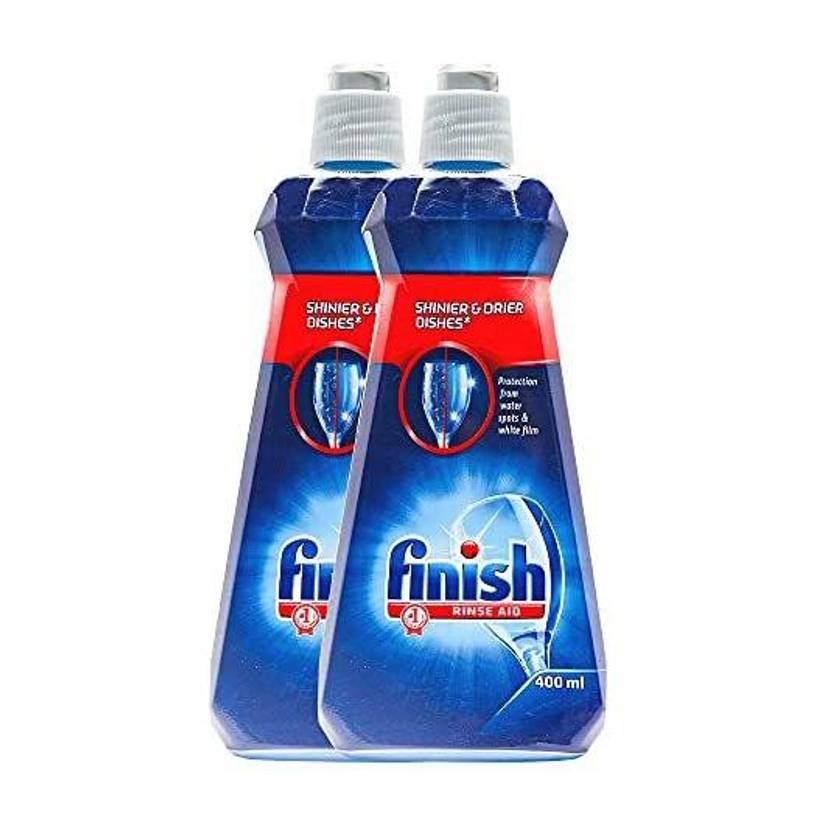 Finish Dishwasher Rinse Aid, Shine & Dry - 400 ml (Pack of 2) Dishwashing Detergent