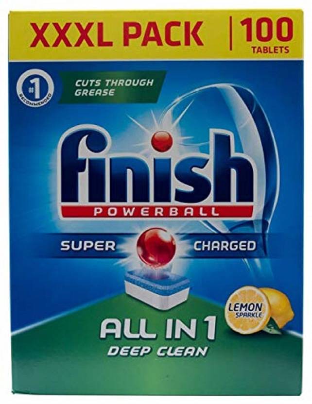 Finish Power Ball All In 1 Dishwashing Tablets 100's Lemon Dishwashing