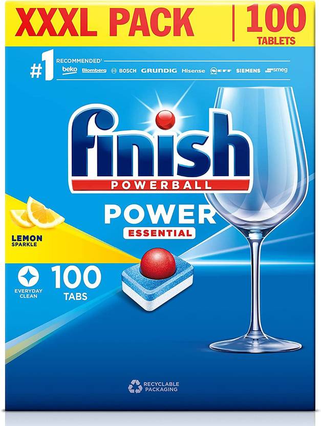 Finish Power Ball All In 1 Dishwashing Tablets 100's Lemon Dishwashing